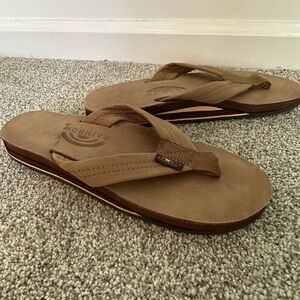 Rainbow Sandals Brown Flip Flops
